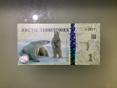 Arctic Territories 1 1/2 Polar Dollars 2014 UNC