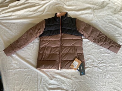 mammut pink/brown reversible women s medium whitehorn IN recycled down jacket