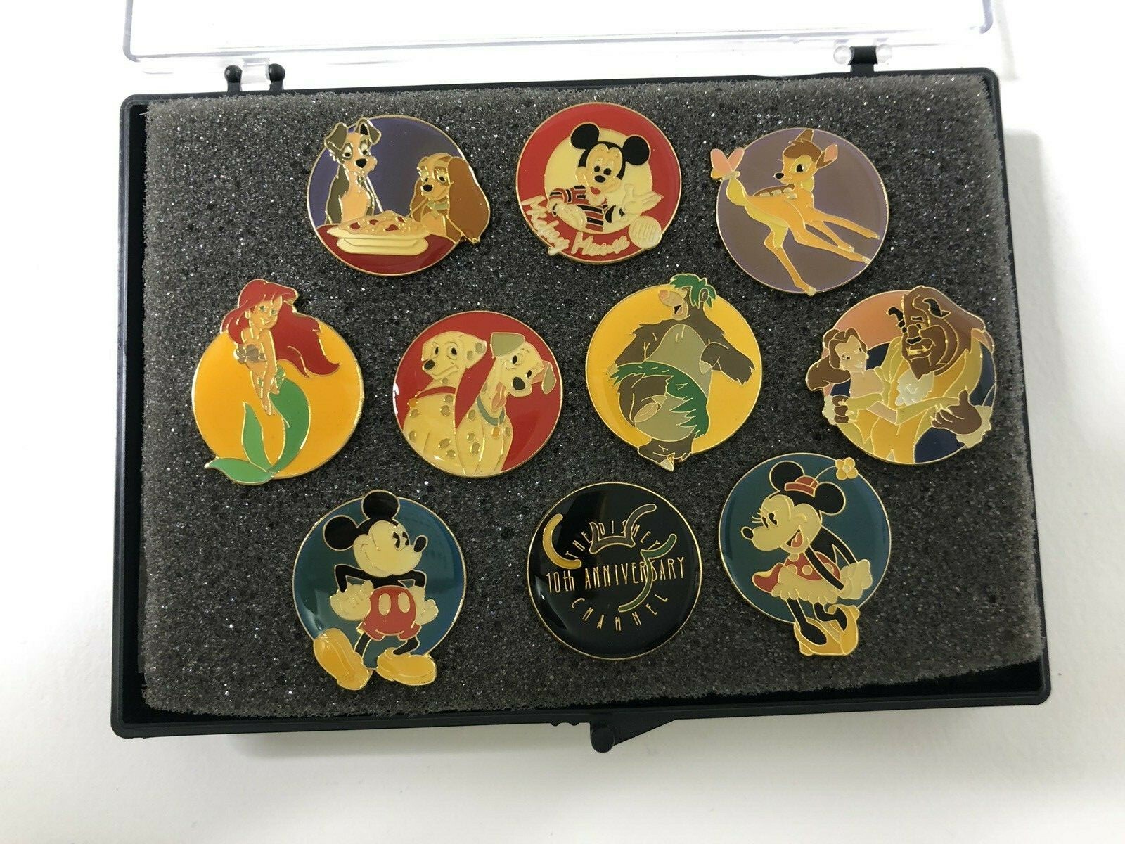 【新品】1周年&10th Anniversary PINS COLLECTION Disney Channel 10th Anniversary Collector Pin/Tie Tack Set
