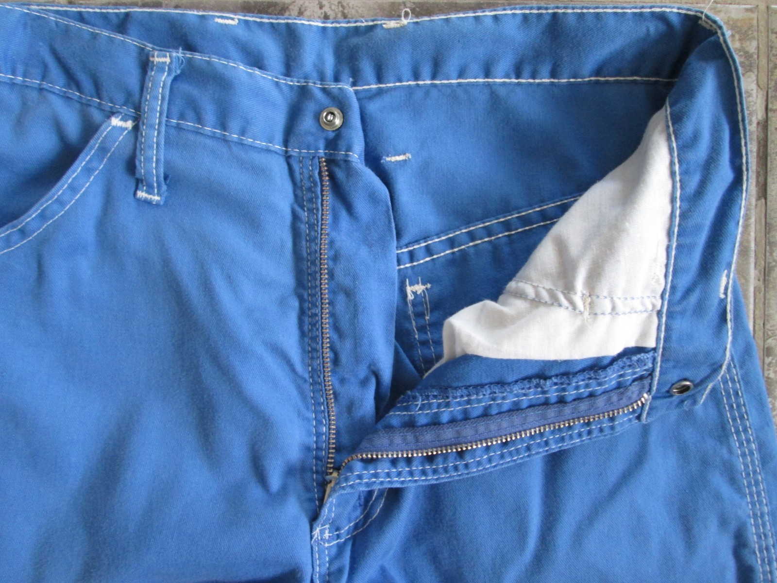 VTG Wrangler Pants Juniors 11 27x33 Long Tall Blue Cotton Western Utility Work