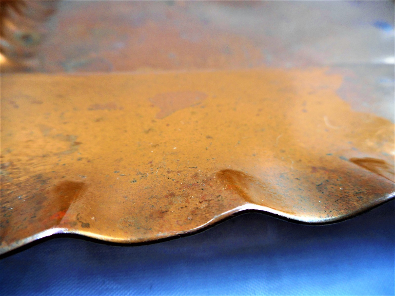 Vintage Hand Wrought Solid Copper Arlidge & Son Arts & Crafts Vanity Tray