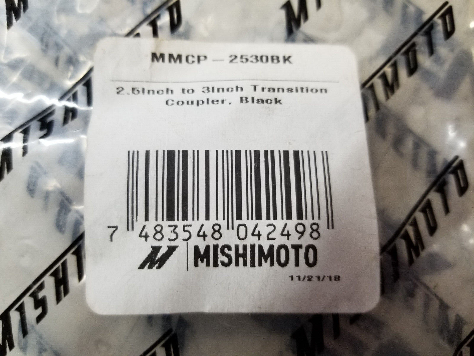 Mishimoto 2.5 to 3.0 Inch Black Transition Coupler MMCP 2530BK - Picture 1 of 3
