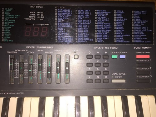 Yamaha PSS-380 PortaSound 49 Mini Keys Synthesizer Electronic Keyboard-Works!!
