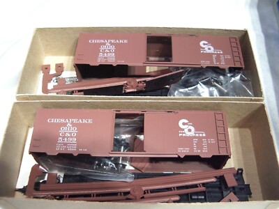 TWO HO MDC 1070 Chesapeake & Ohio 40' box car kits. Both Road # 5499  NIB