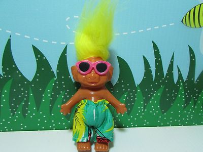 VINTAGE 1960's KOREAN TROLL - 4'' Etone Troll Doll - All Original - NEW