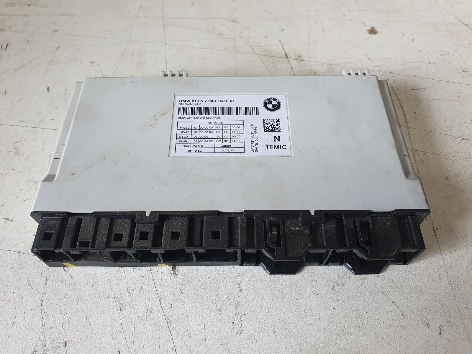 2014 Seat 1 Series BMW F20 RH FRONT (DRIVER SIDE) MODULE 61357943752 image 3