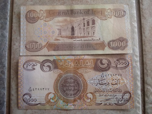 1x 1,000 Iraqi Dinar Note! Circulated! LOOK! Every 10 bought gets a Silver Bar +