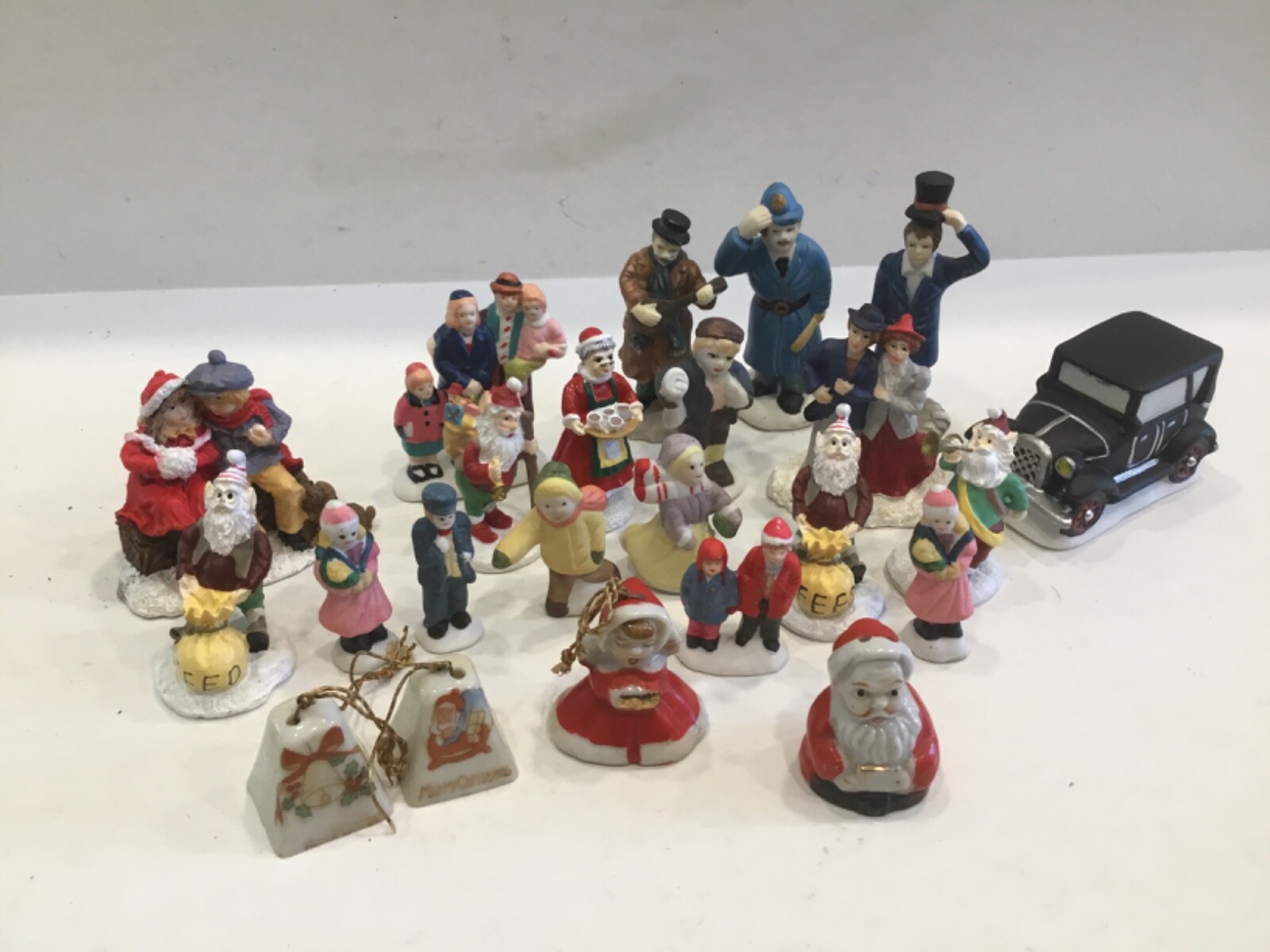 Lot of Vintage Christmas Village Figurines Japan and China Lot of Vintage Christmas Village Figurines Japan and China