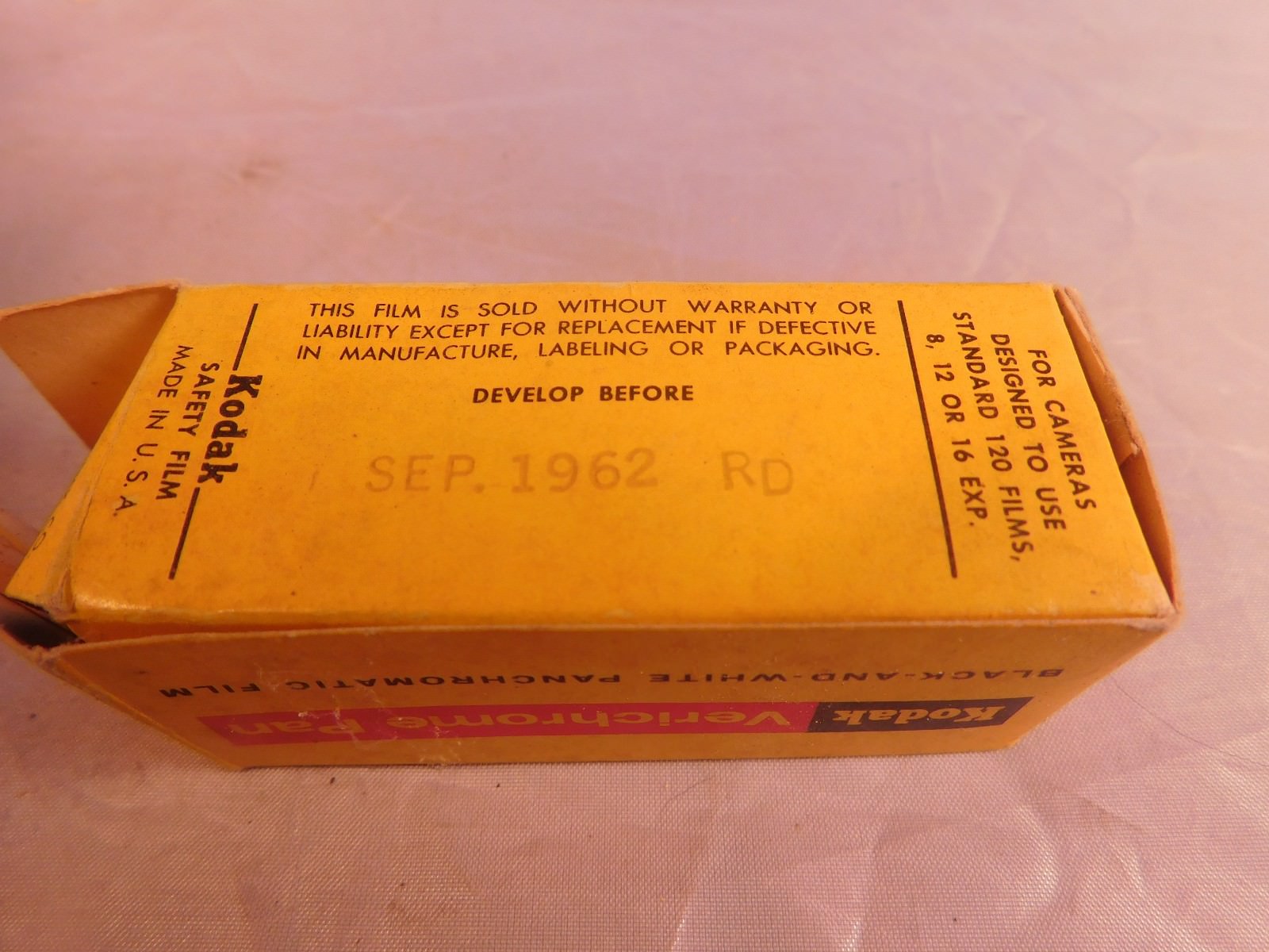 LOT OF 2 VINTAGE KODAK VERICHROME PAN VP 120 FILM IN BOX EXPIRED 1962