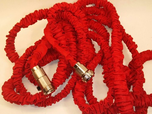 Latex 50 ' Expanding Flexible Garden Water Hose + 7 Setting Nozzle FREE SHIPPING