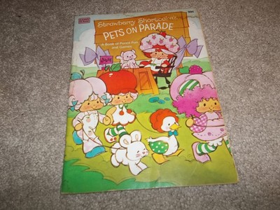 Vintage Used Strawberry Shortcake Pets On Parade Coloring Book Rare