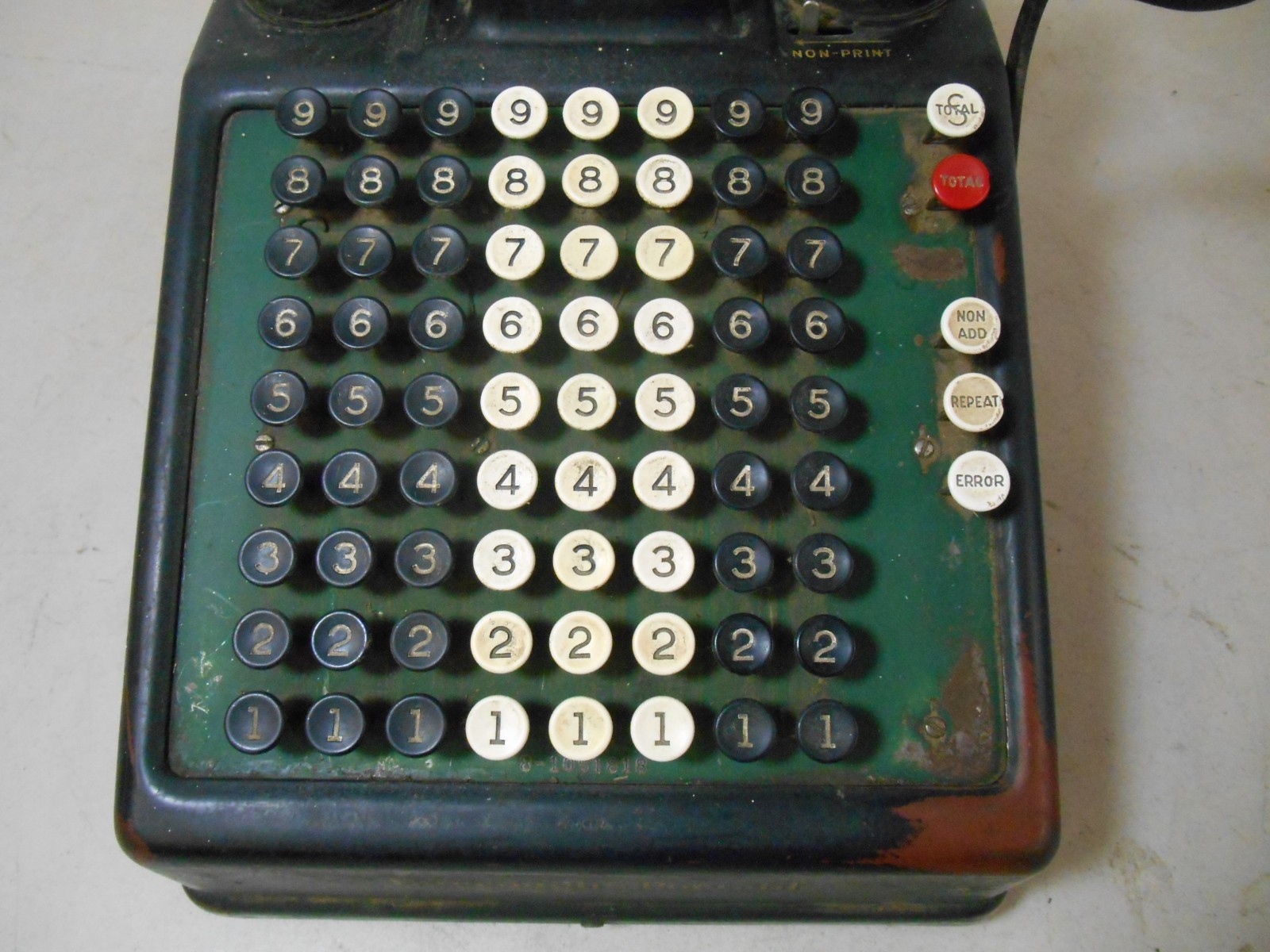 Vintage Burroughs Portable Adding Machine Calculator Steampunk