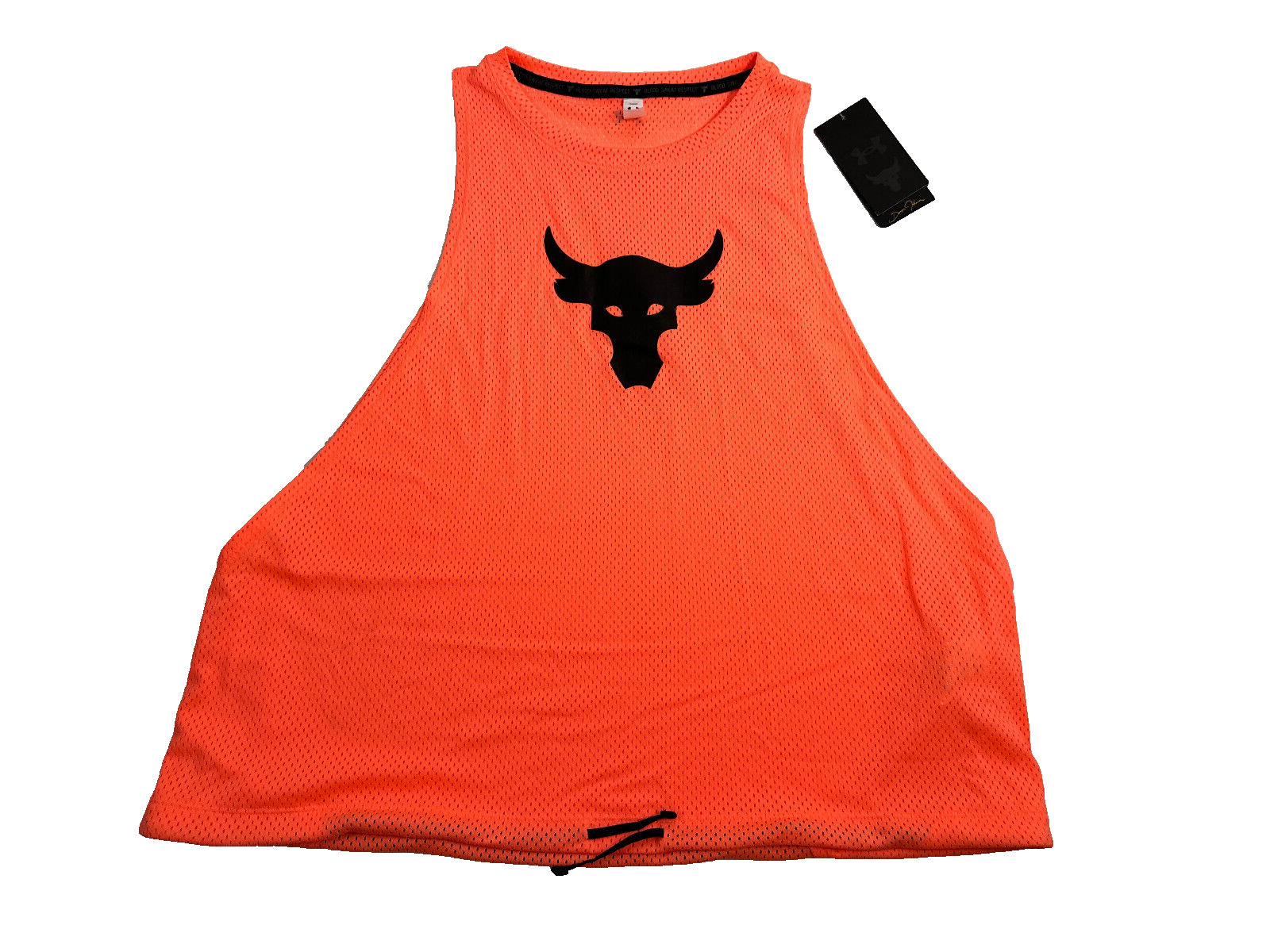 Under Armour Project Rock Mesh Tank Orange Women's Size Under Armour Project Rock Mesh Tank Orange Women's Size