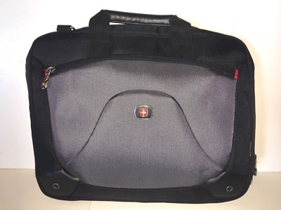 NWOT - Wenger Swiss Gear Laptop Briefcase - Black and Gray w/ Shoulder Strap 