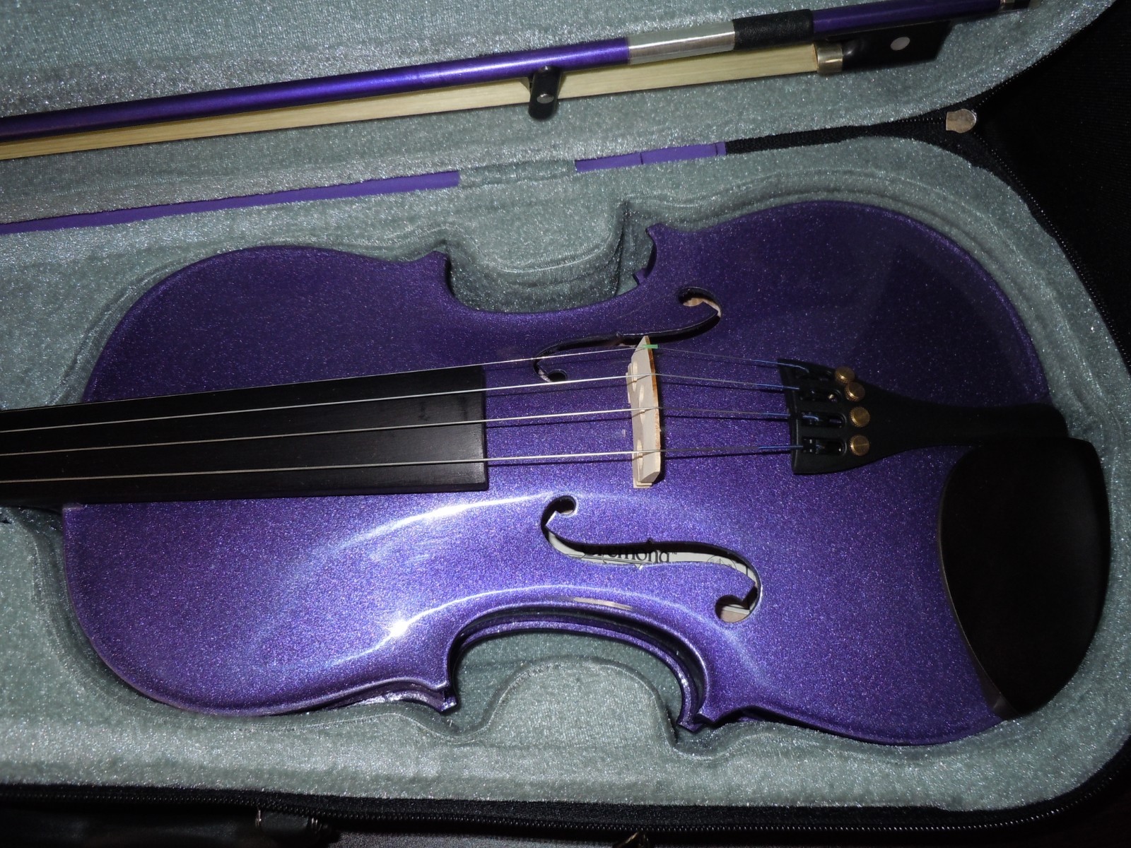 Cremona SV-130 Series Sparkling Purple Violin Outfit 4/4 Size Hard Case