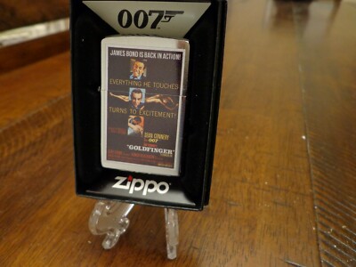 JAMES BOND 007 GOLDFINGER MOVIE POSTER ZIPPO LIGHTER MINT IN BOX