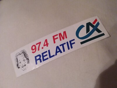 ancien autocollant vintage radio FM relatif Crédit AGRICOLE