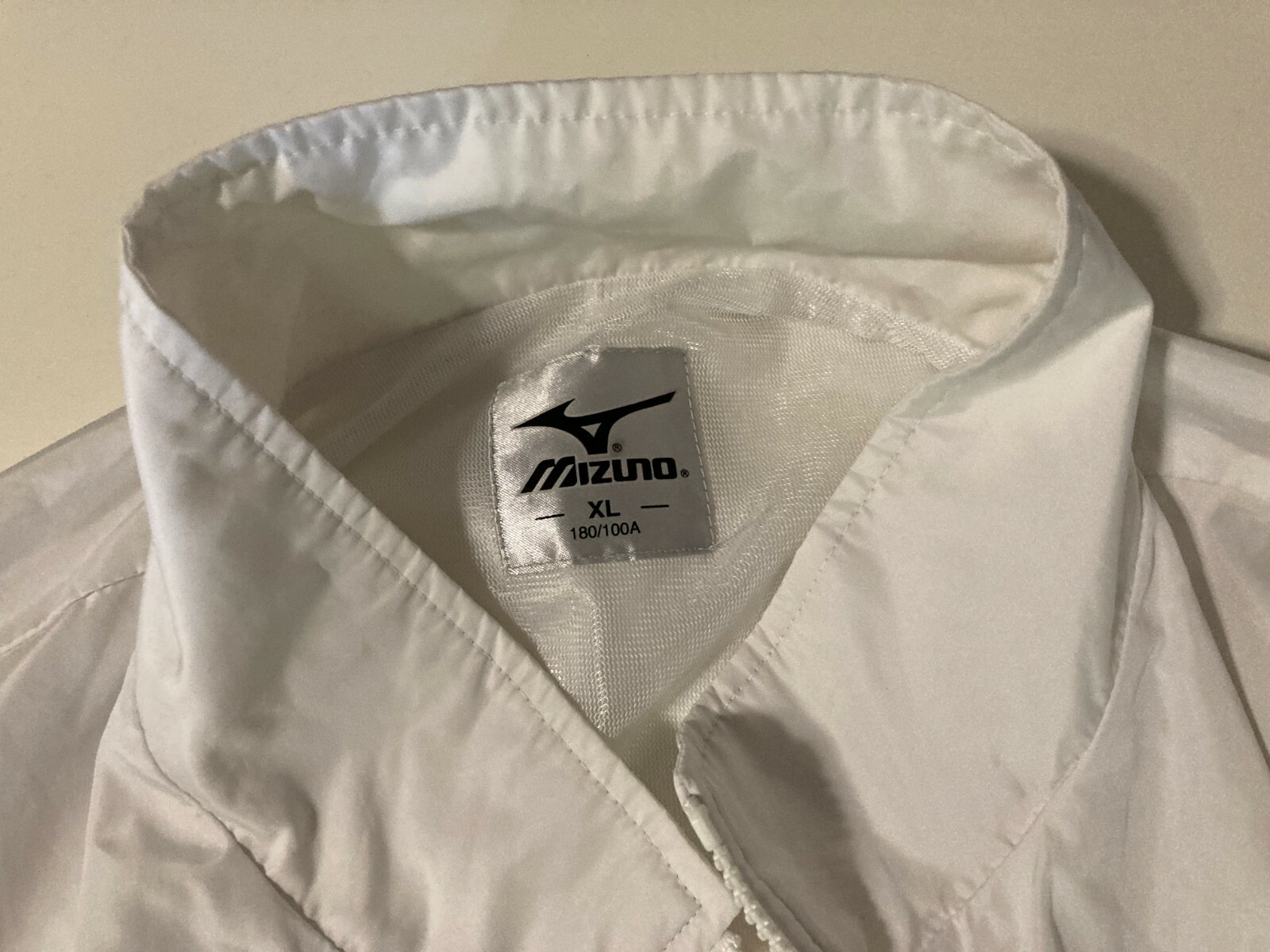 MIZUNO GOLF フルジップジャケット 2XL ホワイト Mizuno White Golf Premium Full Zip Jacket 180/100A Size