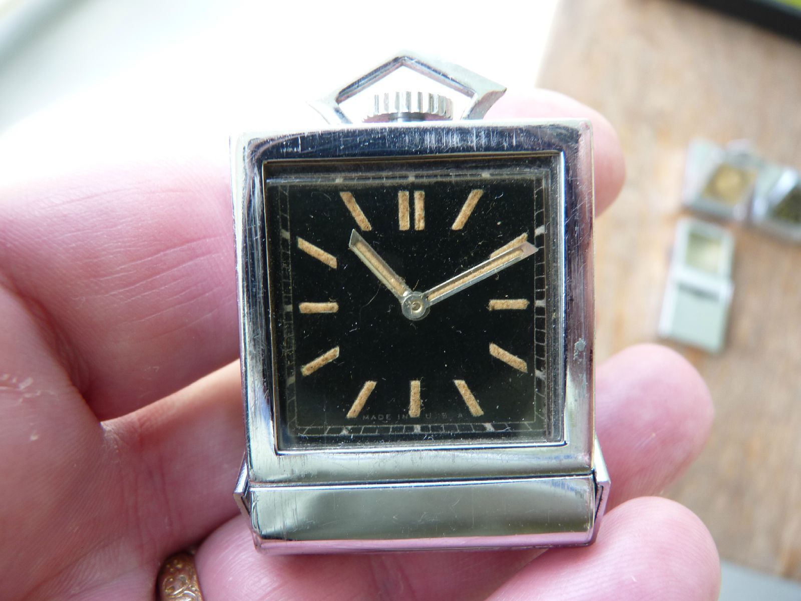Watchmakers Vintage Purse Desk Folding Watch Group Deco