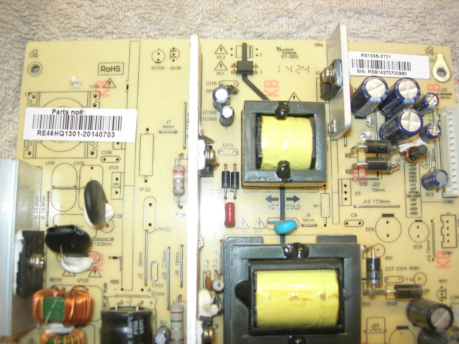 RCA  LED46C45RQ POWER BOARD RS133S-3T01