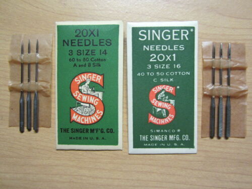 20x1 Sewing Machine Needles for White, National, New Home VS, sz 14 & 16