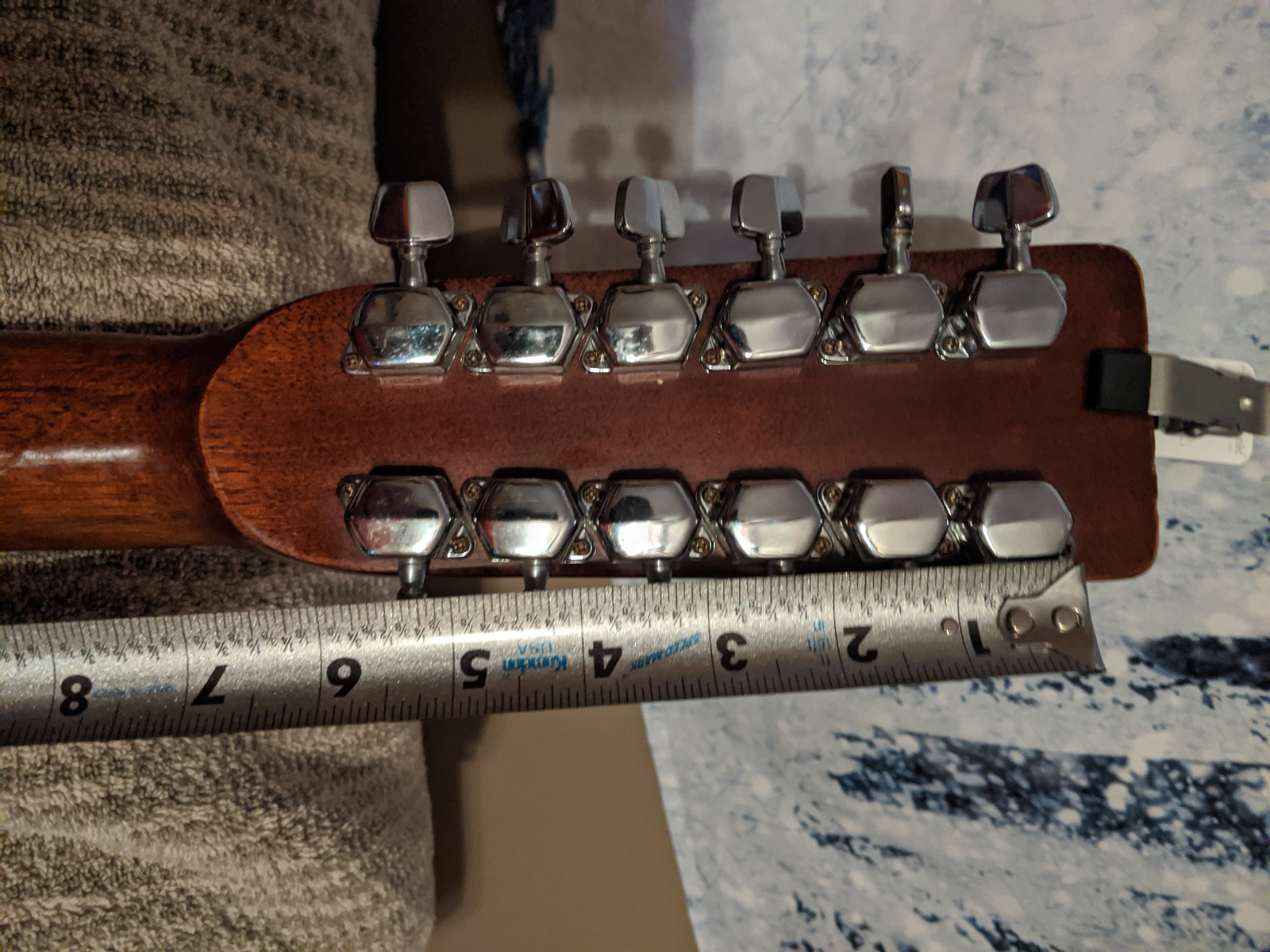 GROVER 12 String CHROME Guitar Mini Rotomatic Machine Heads Tuner pegs