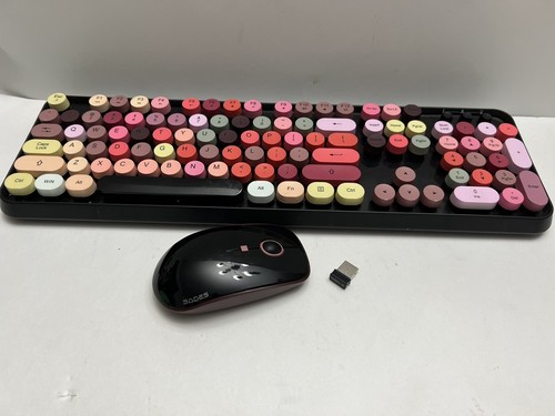 And Mouse Combo, Black Colorful Wireless Keyboard