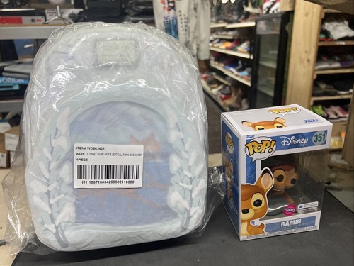 Loungefly Bambi On Ice Mini Backpack Lenticular Disney Bag