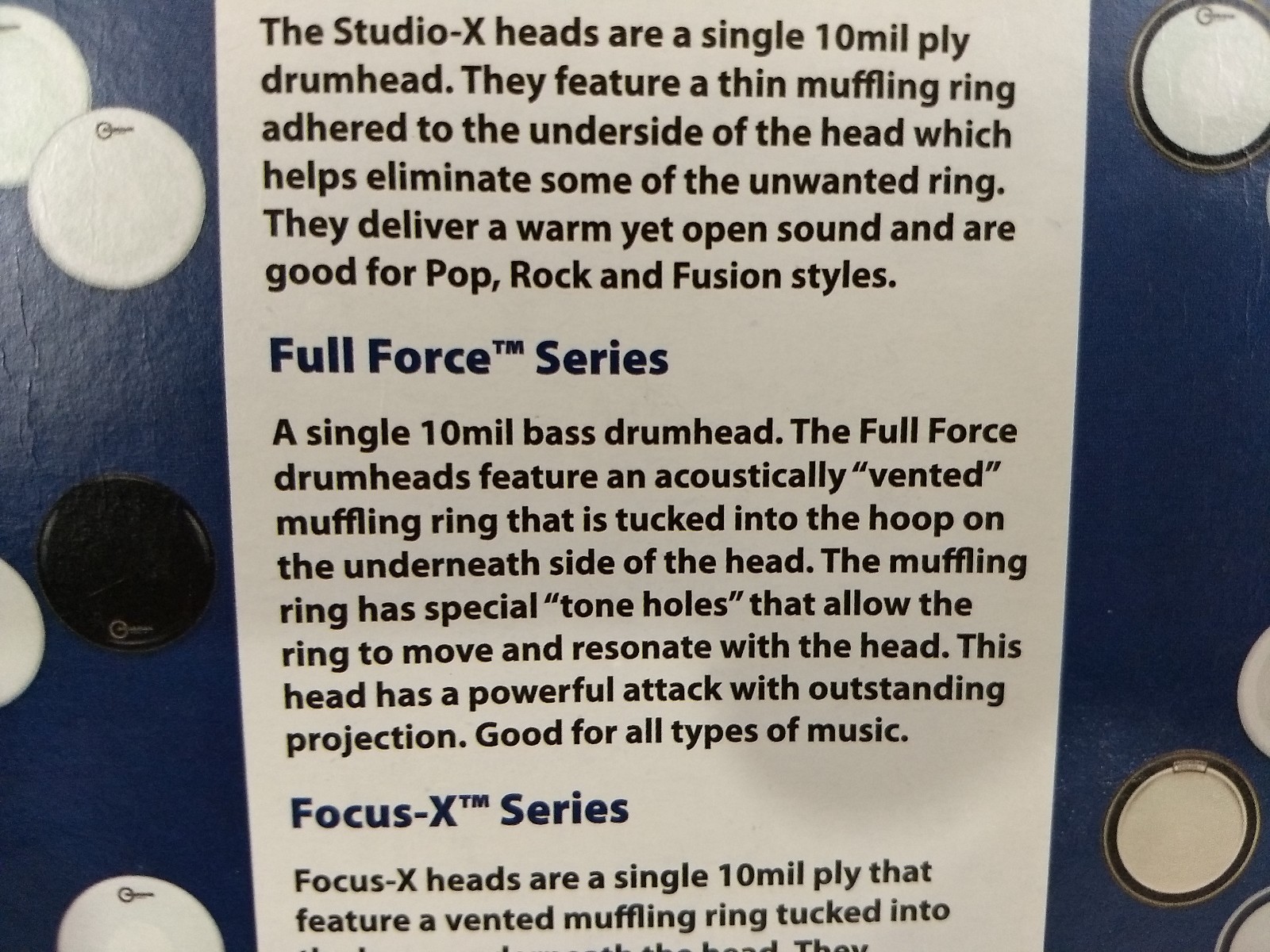 AQUARIAN DRUMHEAD NEW FOR10 DRUM HEAD 10