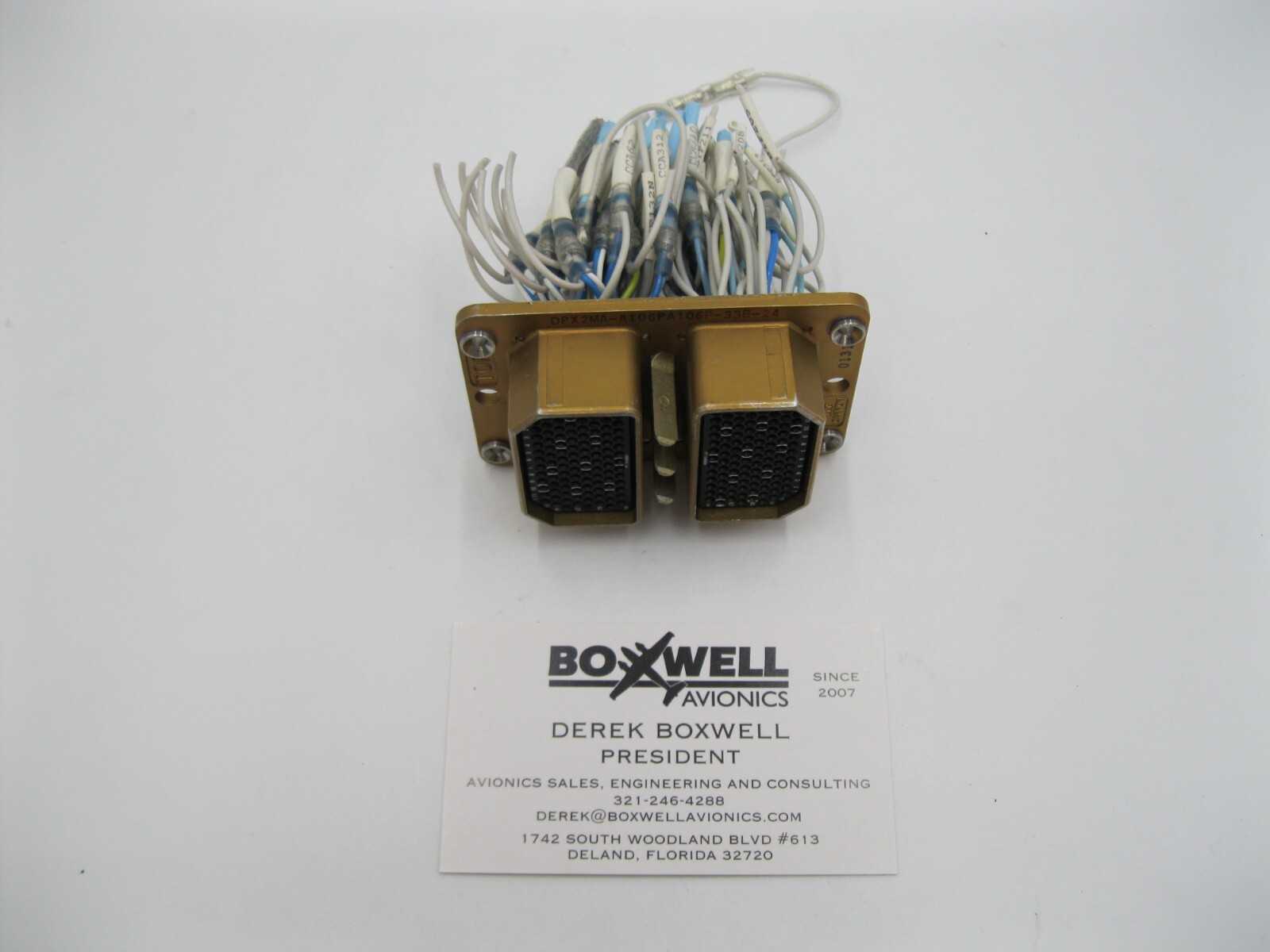 ITT CANNON ARINC 404 CONNECTOR PN: DPX2MA-A106PA106P-33B-24