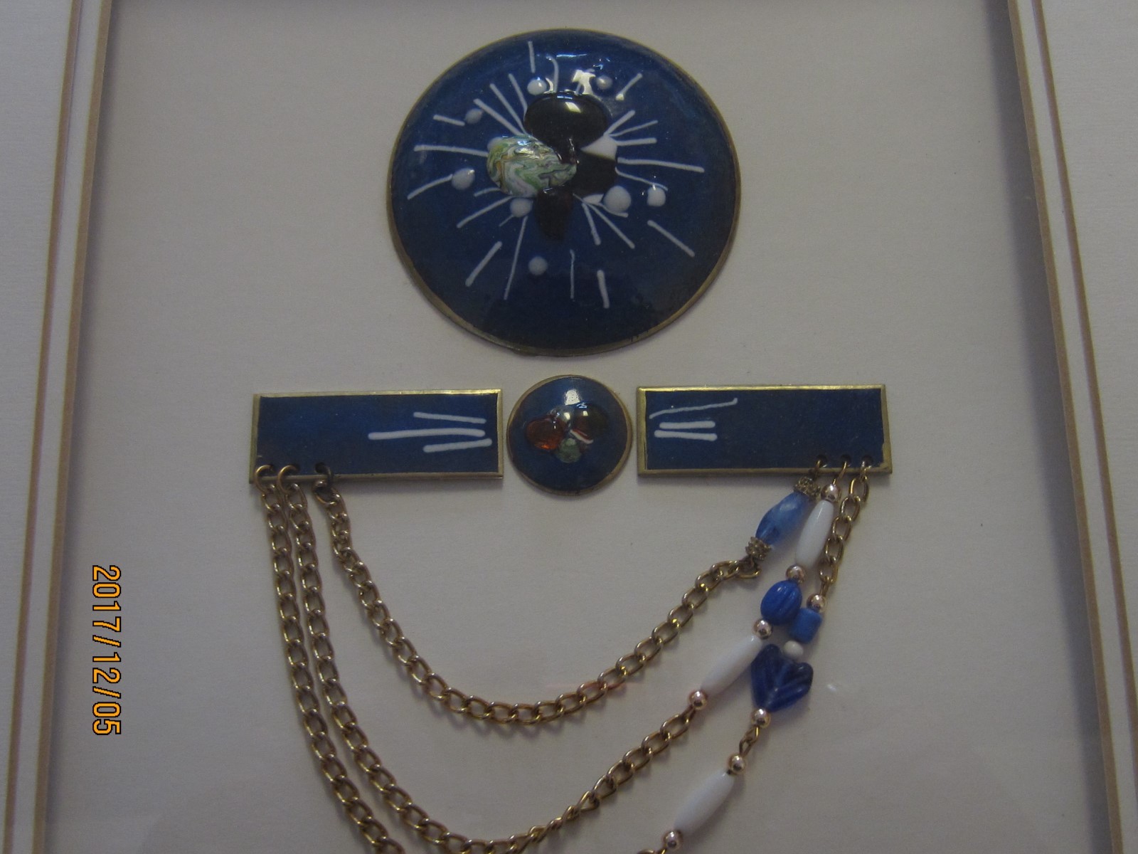 LARGE FRAMED COPPER ENAMELING by SUSAN PICKERING ROTHAMEL 14X16 HAND SIGNED