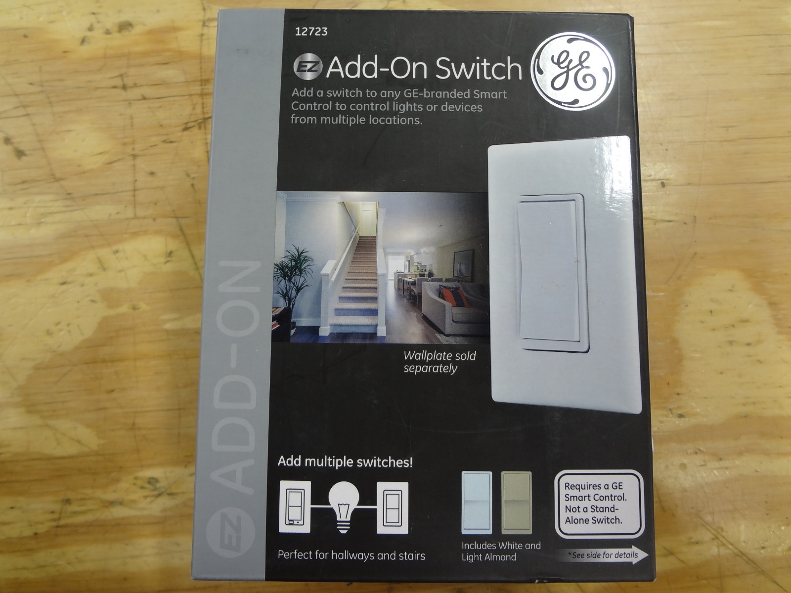 GE 12723 Add-On Switch For GE Z-Wave, GE ZigBee Bluetooth Wireless Alexa (H34)