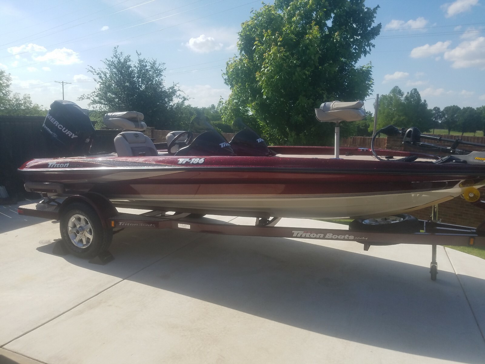 2007 Triton TR186 Bass Boat w/150 Mercury Optimax 64 ORIGINAL HOURS!! NICE!!