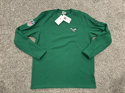 Philadelphia Eagles Kelly Green Nike 2024 Sideline Coaches Long Sleeve Top