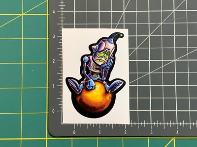 Cosmic Cutie Vinyl Sticker Alien Hitchhikers Guide to the Galaxy Don't Panic 42