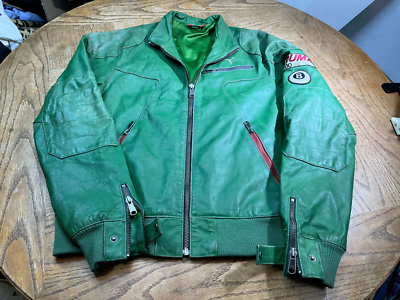 Puma green on sale leather jacket