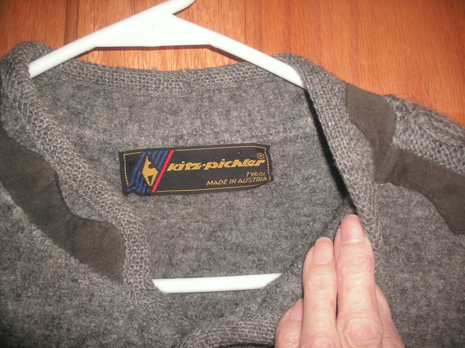 GREY BOILED WOOL MENS BOYS TRACHTEN JACKET MADE IN AUSTRIA CHEST 42