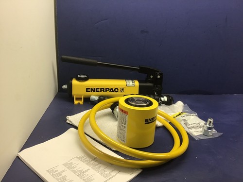 ENERPAC RCS-201 Hydraulic Cylinder Set P142 Pump 20 tons 1-3/4” Stroke NICE!