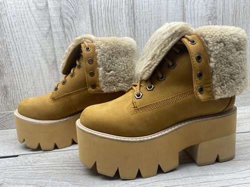 Pre-owned Nirvana Jeffreycampbell Boots  -sh Wheat Womens Size 5.5 In Brown