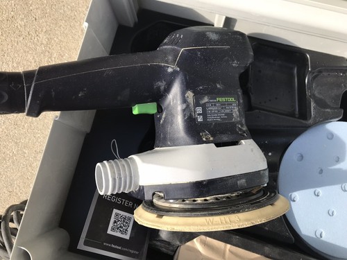 Used Festool ETS150/5 EQ Sander, Discs And Case