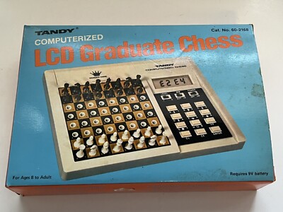 Vtg 1981 Tandy Computerized Graduate Chess Game In Box Radio Shack 60-2168 WORKS