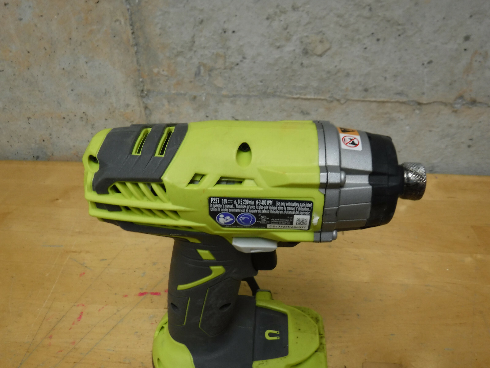 Ryobi One+ P237 18v Cordless Lithium Impact Driver with One Battery