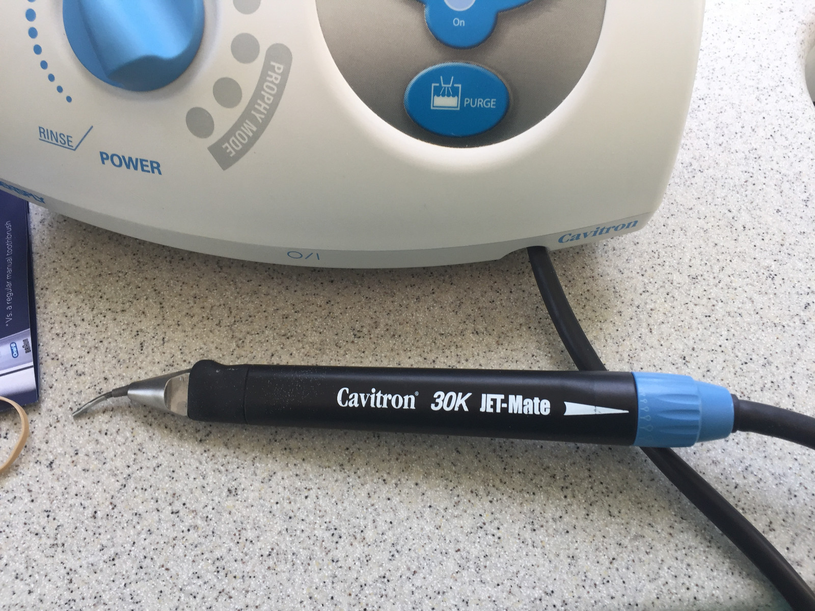 Dentsply cavitron plus prophy jet with attachment and 2 bottles prophy powder