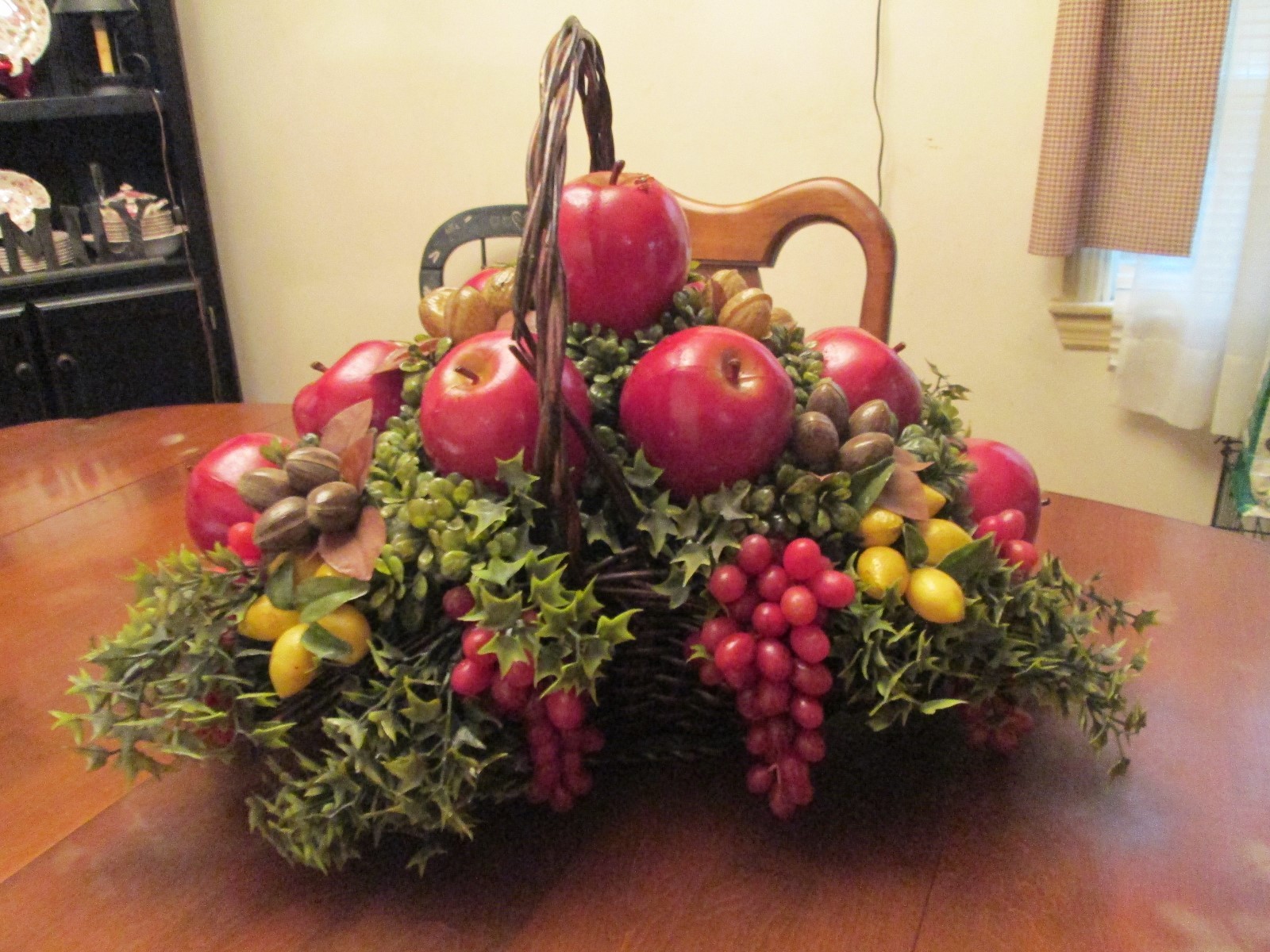 Vintage 1950s FRUIT Nut Basket Fake Realistic Kitchen STAGE Prop XXL Piece