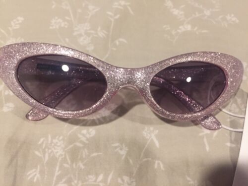 2 3 4 T Janie and Jack Pink Glitter Cat Eye Sunglasses UVA Toddler Girl NWT