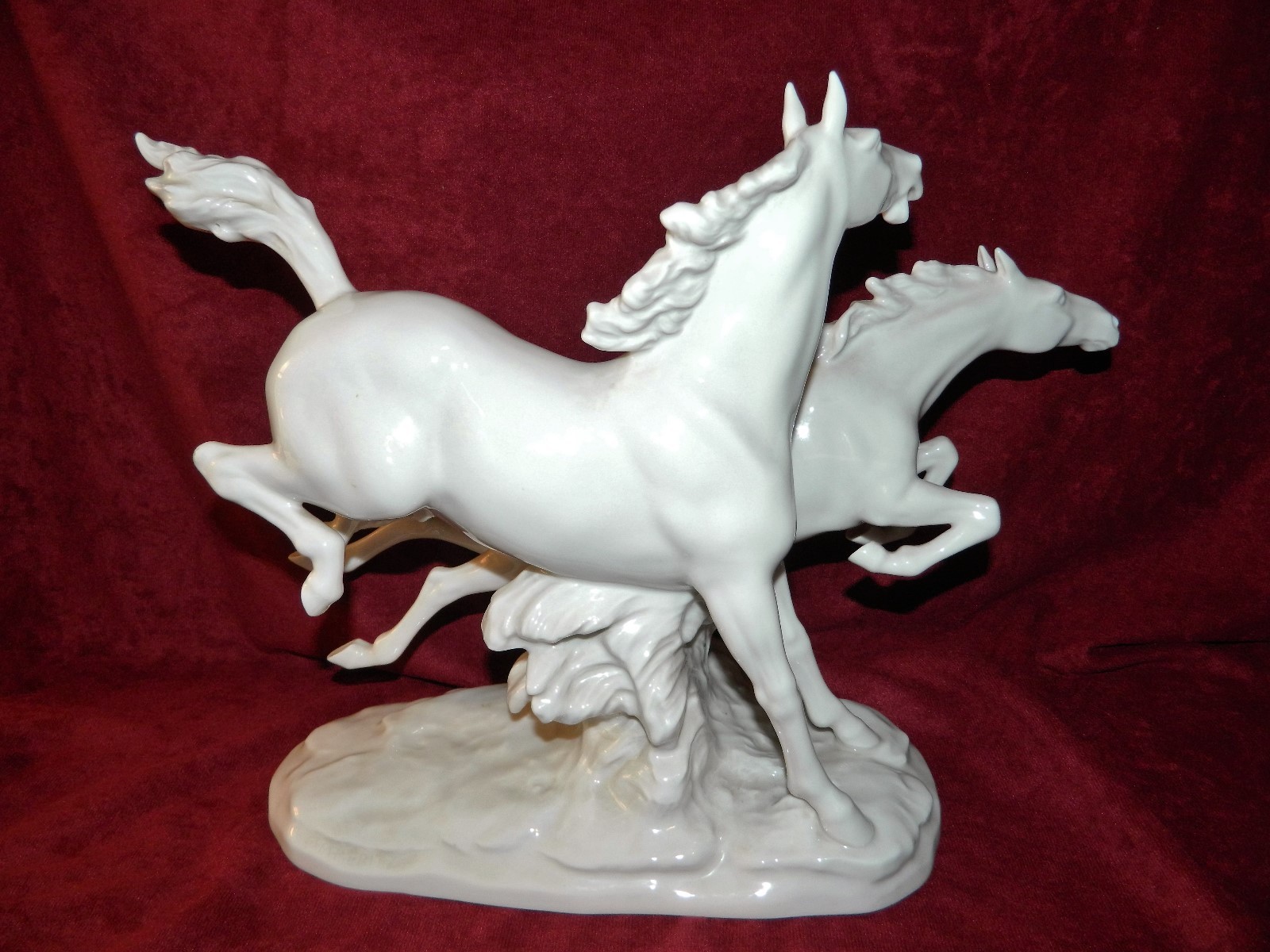 HUTSCHENREUTHER PORCELAIN FREEDOM HORSES by MAX FRITZ GERMANY