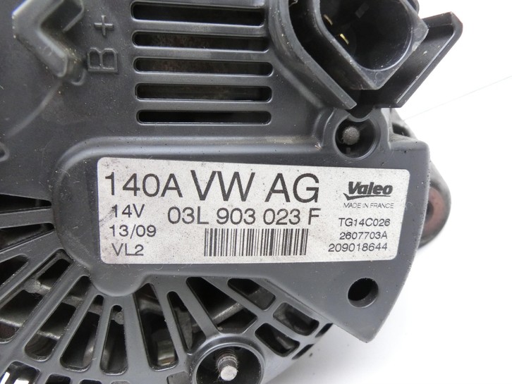 VW Golf Plus 5M 08-14 TDI 1,6 66KW Lichtmaschine Generator 140A VW Golf Plus 5M 08-14 07.04.2009 03L903023F... Vorschau 4