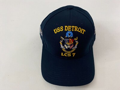 New The Corps USS Detroit LCS 7 Blue Baseball Cap One Size 