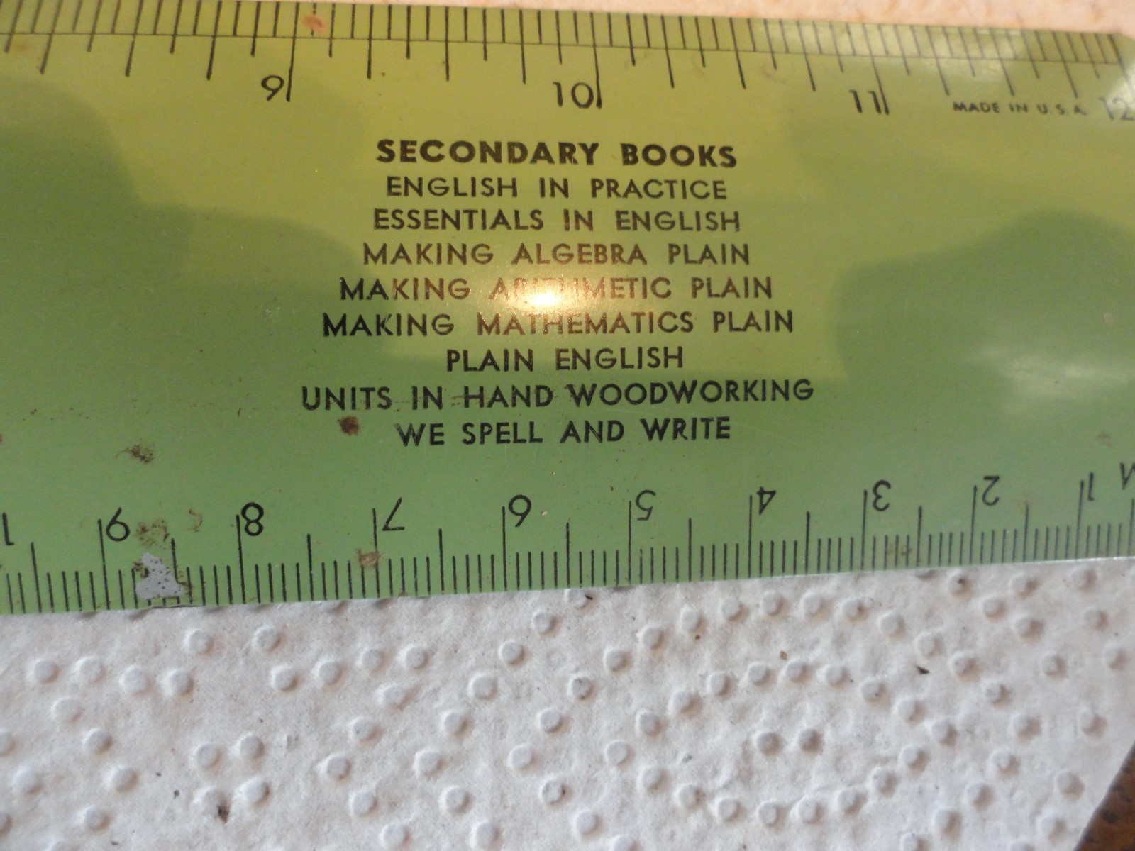 Old Advertising Metal Ruler - 