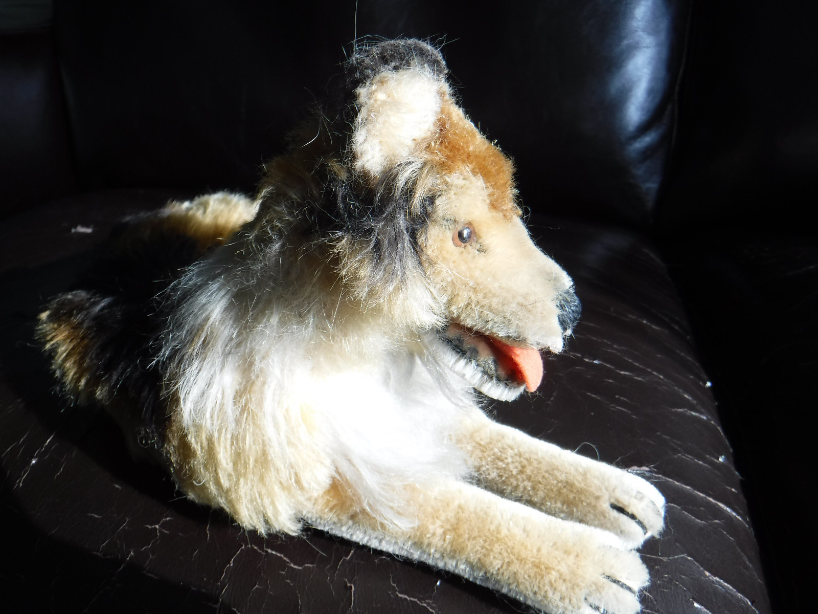 steiff squirrel and collie dog